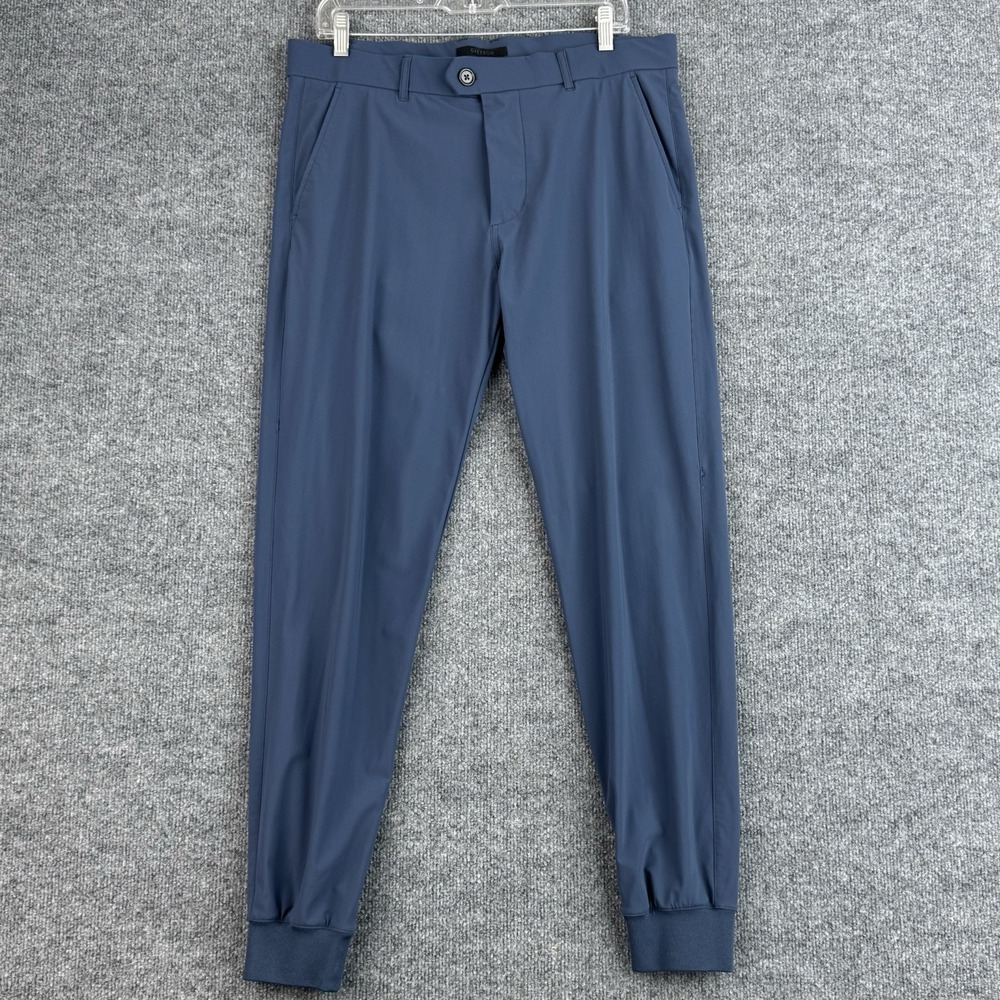 Greyson Montauk Jogger Pants Men 34x30 Blue Golf Stretch Performance Tapered